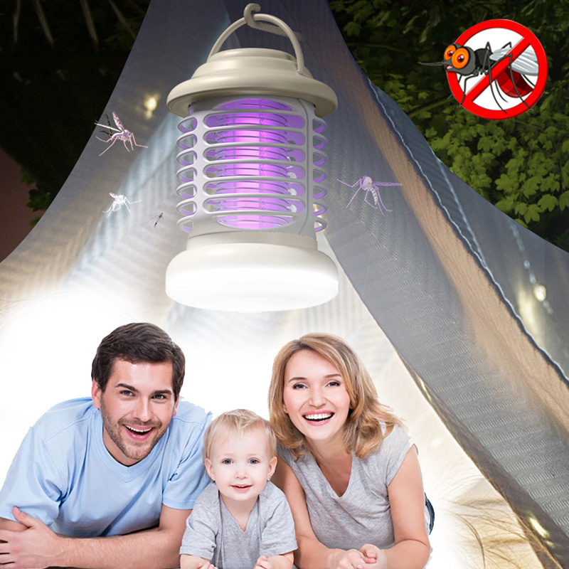 Mosquito Killer Lamp With UV Rechargeable Hand Held LED Bug Zapper