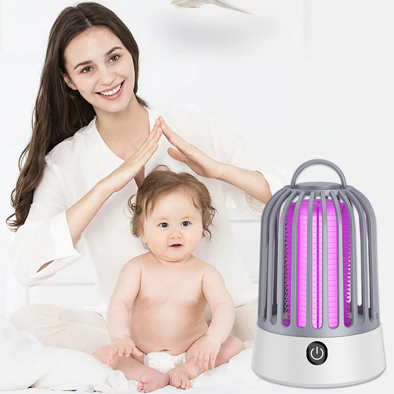 USB Hangeable Mosquito Killer Lamp 385 Nanometer UV Rechargeable Bug Zapper