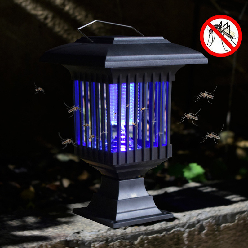 Hangable Bug Zapper For Garden Solar Energy Waterproof Mosquito Killer Lamp