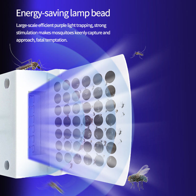 Flying Insect Trap Plug-In Mosquito Electric Catcher Indoor Plug-In Night Light Fly Trap With Sticker