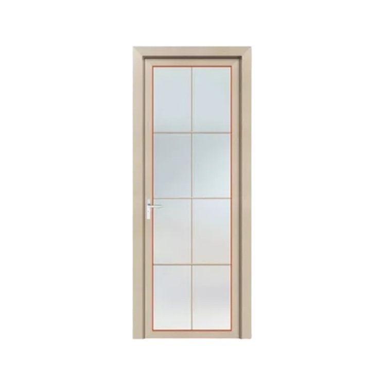 Customized Waterproof Rustproof Single Double Glazing Sound Proof Home Aluminum Alloy Door For Bathroom