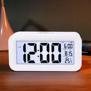 Factory Sales Luminous Mute Alarm Clock Photo Sensitive Large Screen Electronic Clock Lazy Sleepy Student Smart Clock