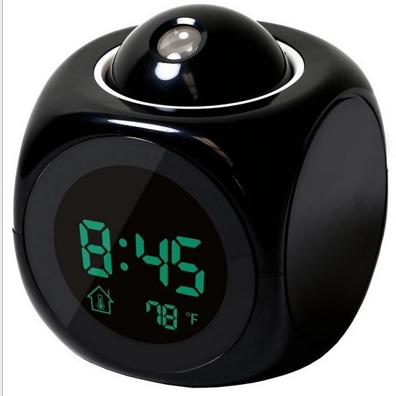 Multifunction Digital Alarm Clock With Voice Talking Led Projection Temperature Night Light Projector