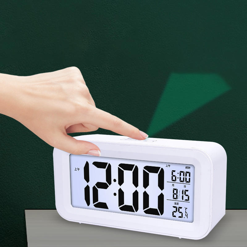 Plastic Smart Square Clock Calendar Temperature LED Simple Digital Alarm Clock