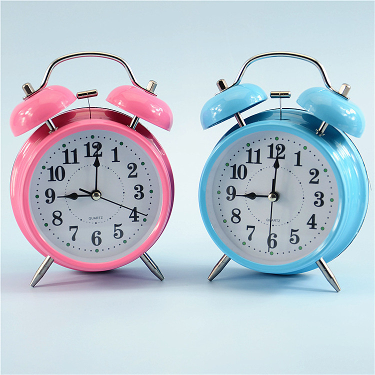 Candy Lazy Mute Small Desktop Fashion Desk Bell Student Children Bedside Alarm Clock for kids