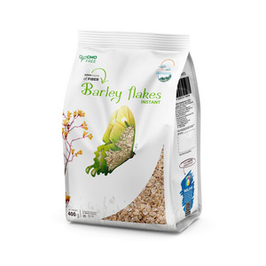 Barley flakes of instant cooking breakfast cereal