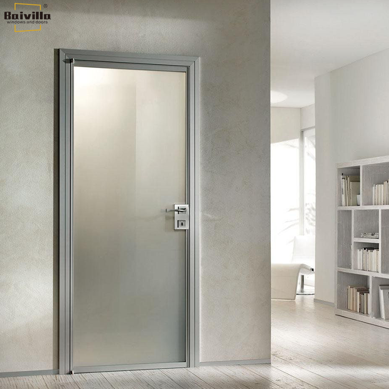 Baivilla Aluminum Profile Bathroom Doors And Windows Aluminum Toilet Door Interior Decoration Swing Door