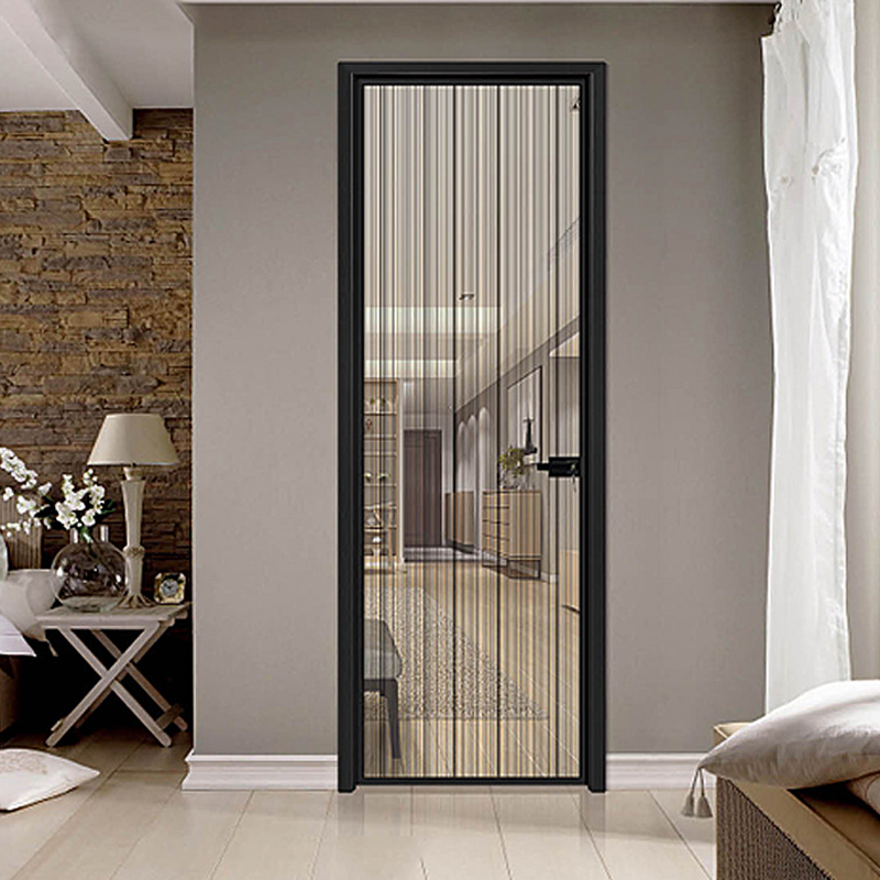 Onsite Installation Single Security Bathroom Door Aluminium Swing Door