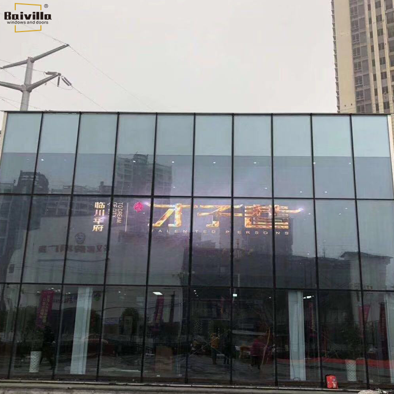 Saving Energy Aluminium Glass Curtain Wall Facade Glass Wall