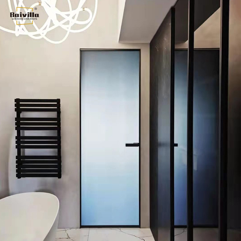 Foshan Cheap Price Bathroom Doors Nigeria Aluminium Glass toilet Door