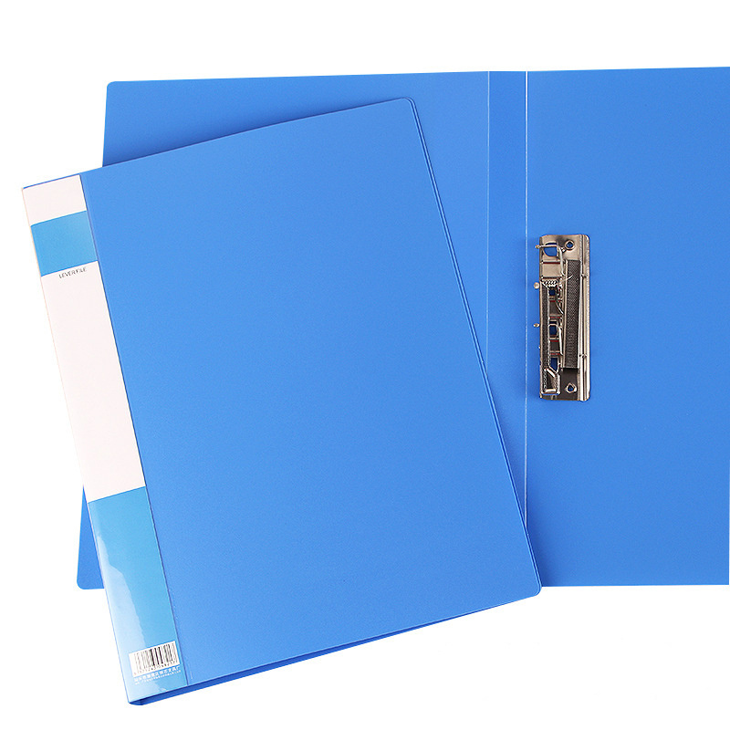 Custom Printed Metal Spring Plastic Elastic Opaque PP Cover File Folder With Spring File Clip