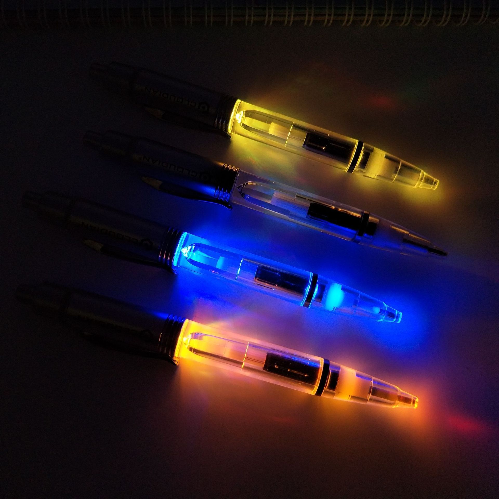 Promotional colorful Flashlight LED ball Pens custom metal advertising gift pen flashlight pen with logo