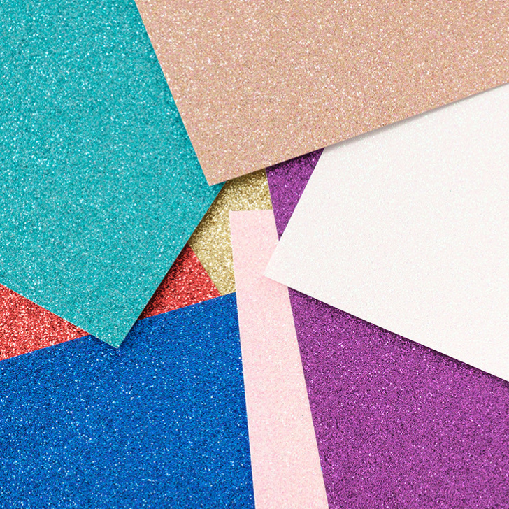 Hot Selling Multicolor Craft Sheets Glitter Cardstock Sparkly Paper without Glue for DIY