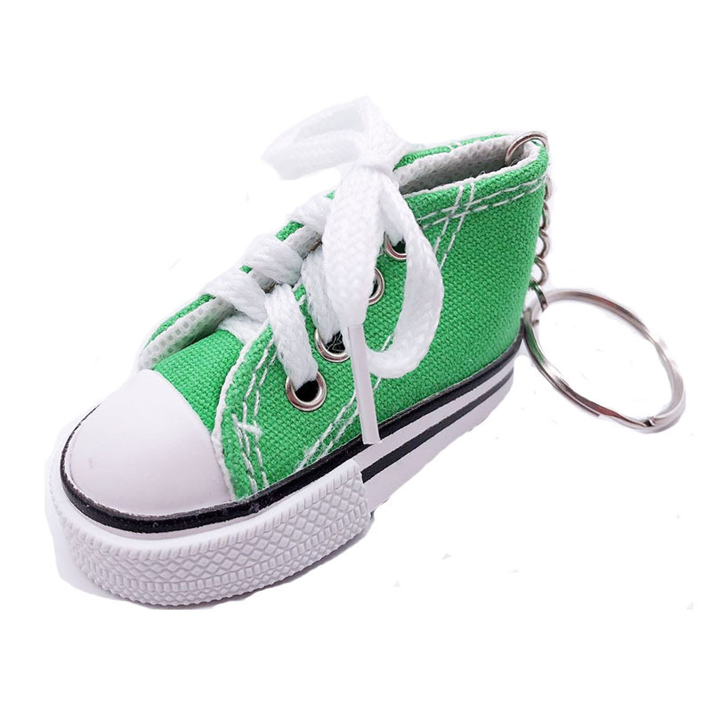 Wholesale Novelty 3D mini Canvas shoes key chain kawaii Sneaker Keychains Tennis Shoes Key chain in bulk