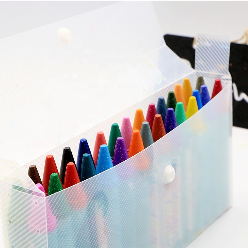 Hot Selling 100% Safety 30 Colors Jumbo  Metallic Color Wax Crayons For Kids