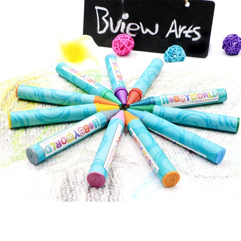 Hot Selling 100% Safety 30 Colors Jumbo  Metallic Color Wax Crayons For Kids