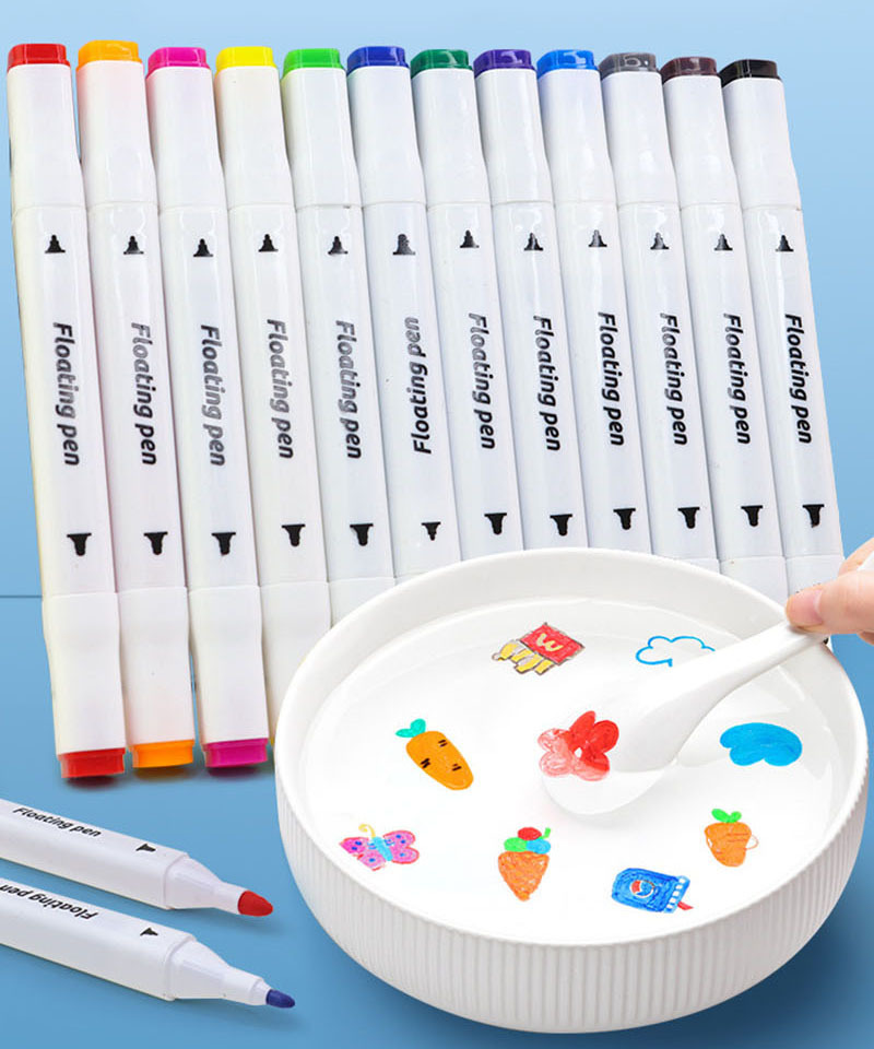 Bview Art Magic Doodle Erasing Whiteboard Water Floating Painting Marker Pens for Teaching Drawing