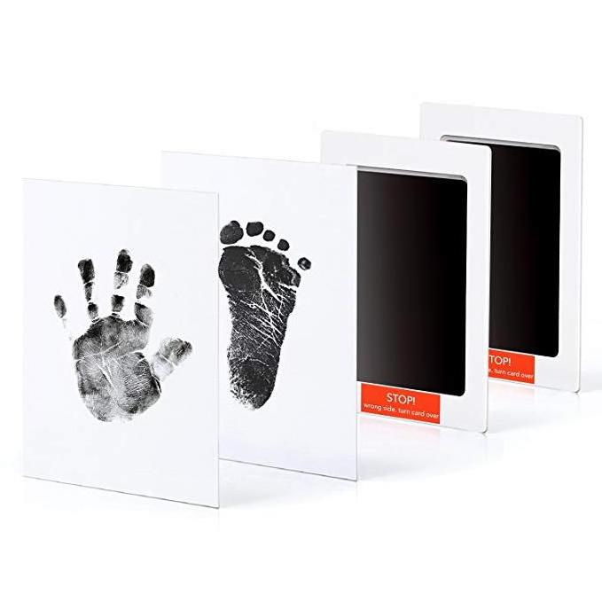 Babyprints Paper and Clean Ink Pad to Create Baby's Prints photo frame Baby hand foot print kit