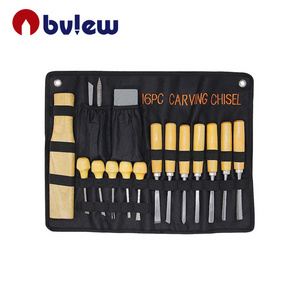 Bview Art 16PCS Professional Wood Carving Knife Tool Set With Chisel Gouge Whetstones