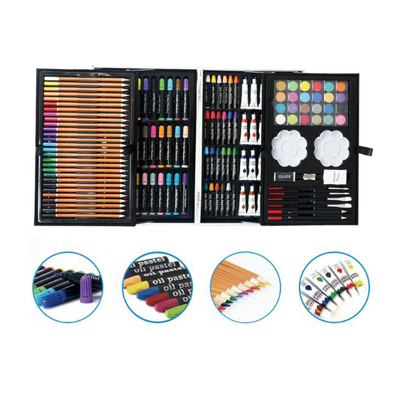 Bview Art Supplies 145Pcs Arts Crafts Painting Drawing Coloring Art Set Case for Kids