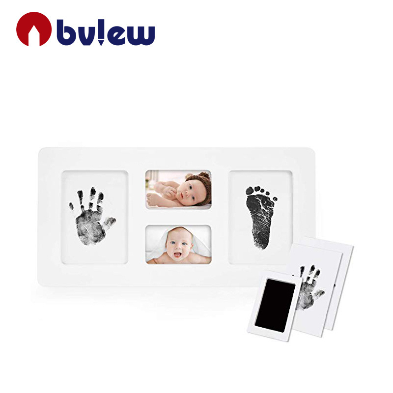 Babyprints Paper and Clean Ink Pad to Create Baby's Prints photo frame Baby hand foot print kit