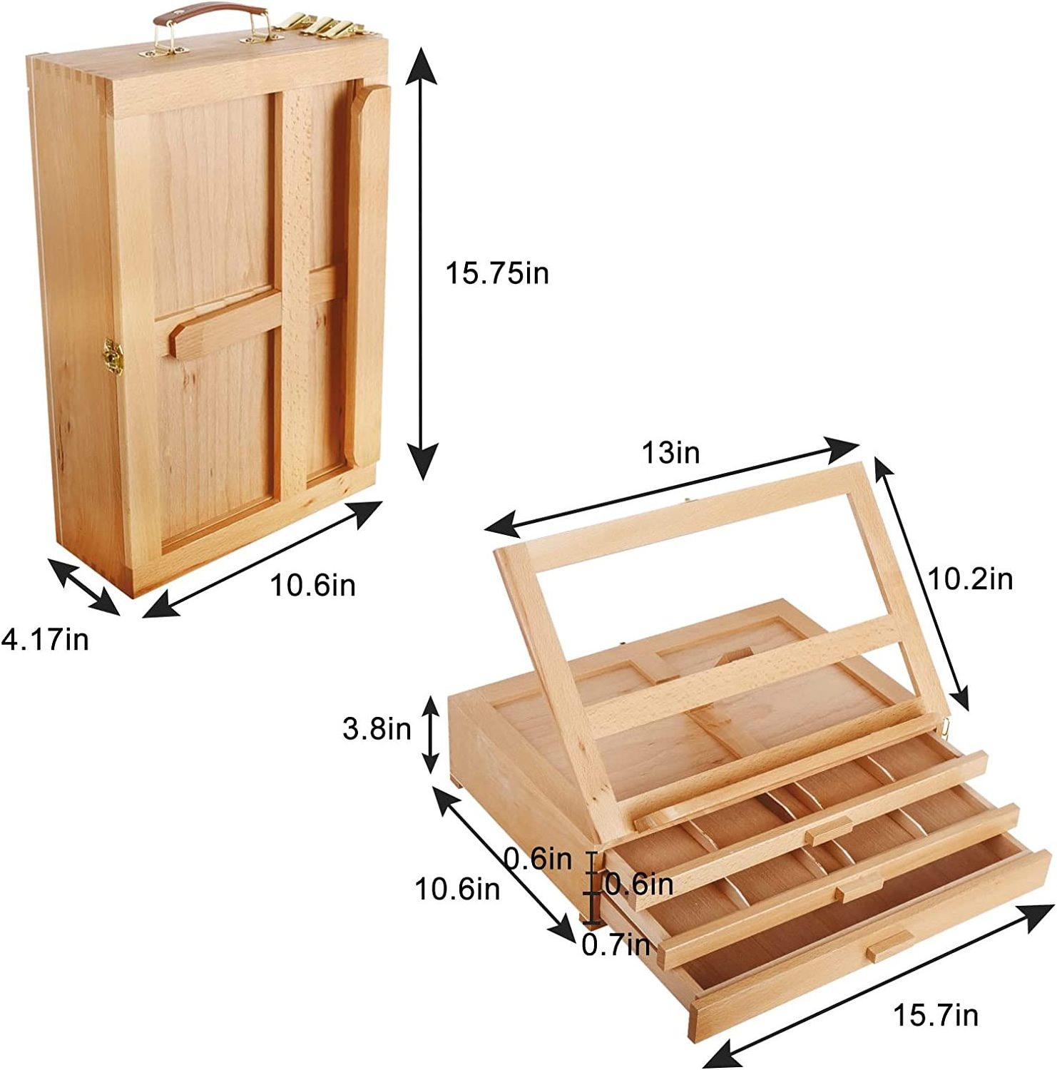 Bview Mini Wooden Easel Stand for Miniature Wooden Desk Easel for Table Drawing