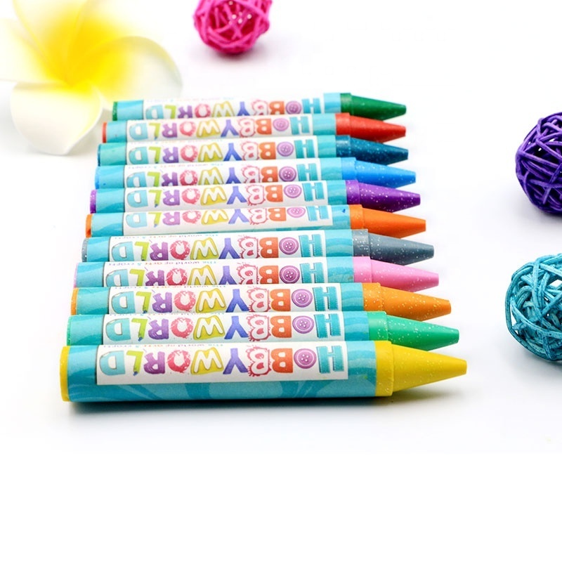 Hot Selling 100% Safety 30 Colors Jumbo  Metallic Color Wax Crayons For Kids