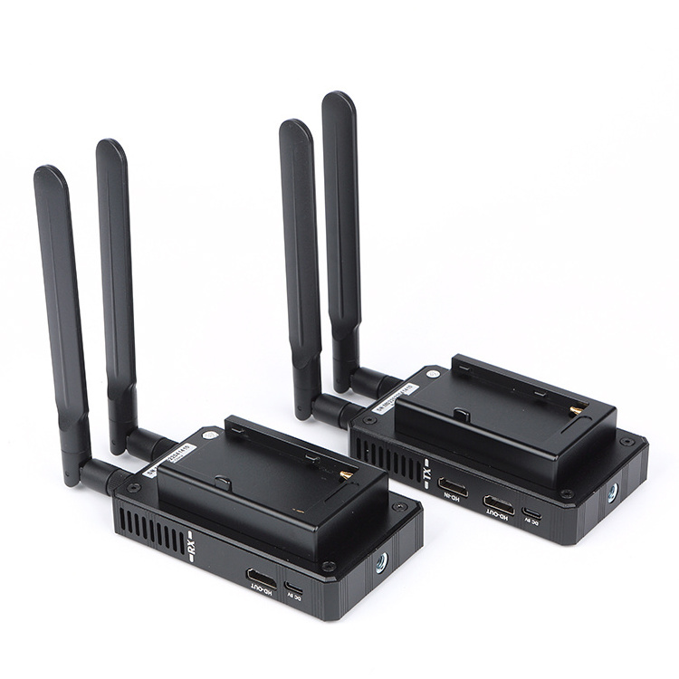 200m HD Wireless Extender With Back Buckle Battery HD Video And Audio Signals Transmitter And Receiver