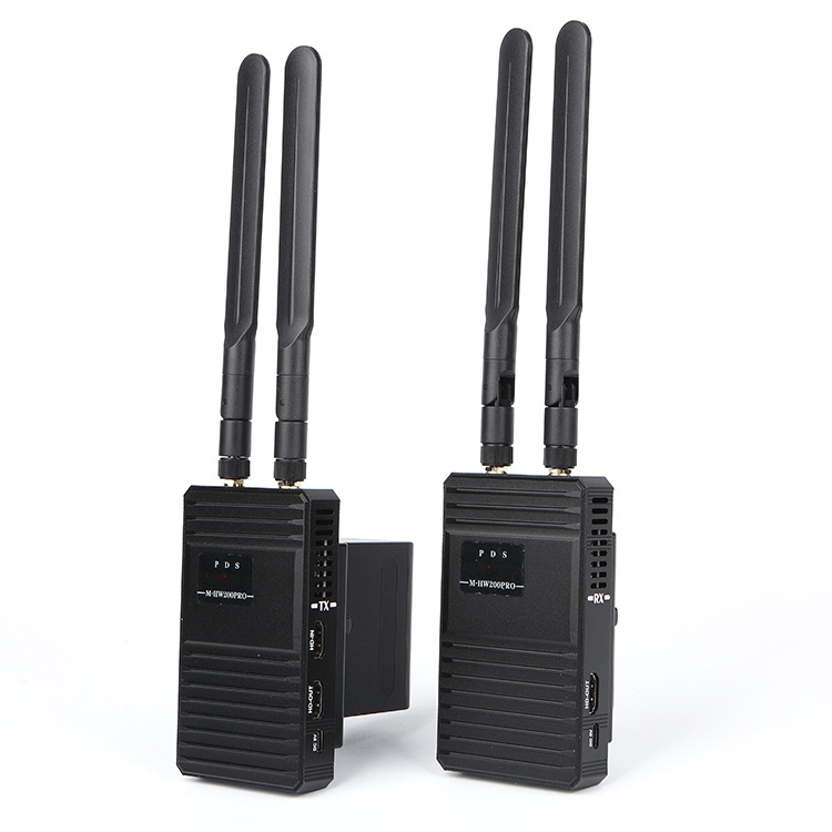 200m HD Wireless Extender With Back Buckle Battery HD Video And Audio Signals Transmitter And Receiver