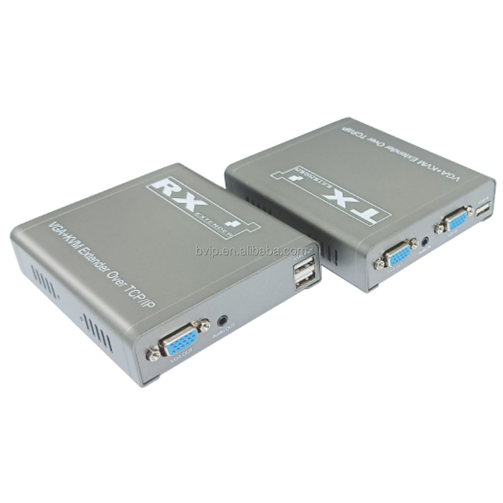 200M VGA KVM hd Extender Transmitted Over Cat5e/6 Cable Video Converter Audio Extender With USB