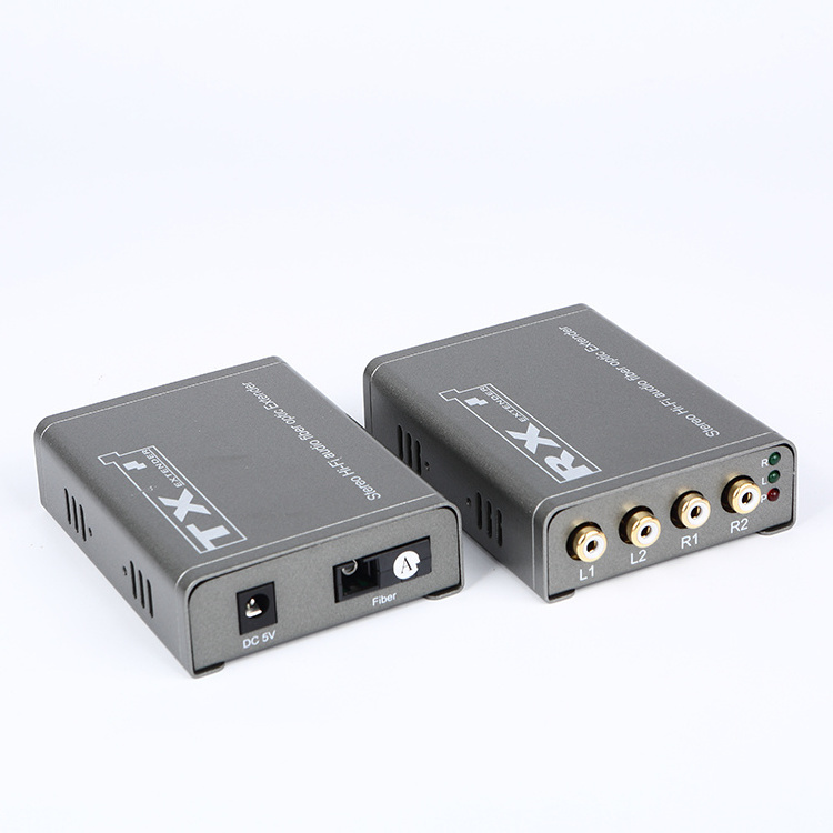 Rca Fiber Optical Switch Extender 20km Stereo Hi-fi Audio Fiber Optic Extender RCA Audio Extender