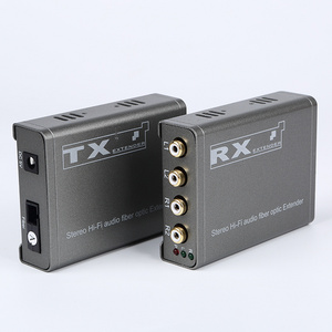 Rca Fiber Optical Switch Extender 20km Stereo Hi-fi Audio Fiber Optic Extender RCA Audio Extender