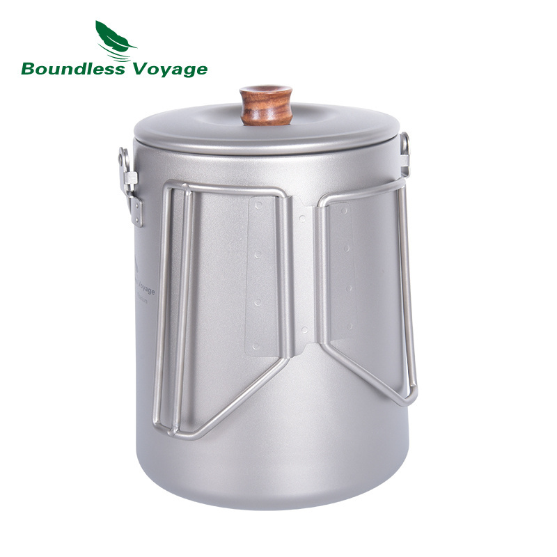 Boundless Voyage lightweight  Titanium Camping Coffee Pot 1500ml cafe water tea Kettle for Coffee Making Outdoor camping  home