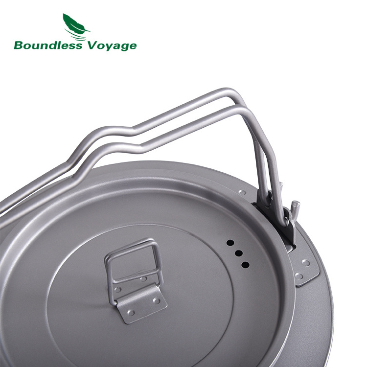 Boundless Voyage Outdoor Camping Picnic Cookware Fast Heating Easy Heating Water Coffee Tea Titanium Kettle