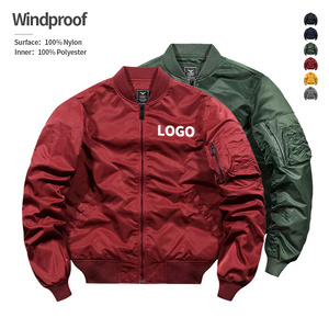 Zipper Windproof Varsity Jacket Men's Wine Red Custom Embroidery Woven Print Pattern Bomber Snow Jacket Knitted