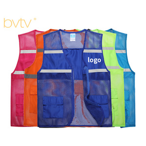 Practicability Custom logo Safety Vest With Reflective Strips