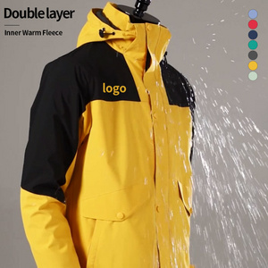 men's Mountain waterproof Ski Jacket Windproof Hooded with Inner Warm Fleece Coat custom Windproof winter jacket