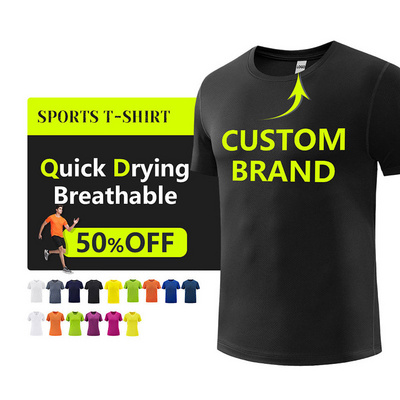 Free Samples T-Shirts  Custom T Shirt Printing Gym Polyester TShirt Sport T Shirt