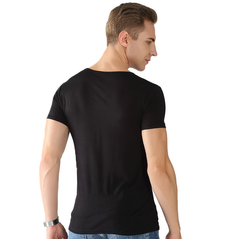 Wholesale oem custom logo 220GSM short sleeve 100% cotton blank round bottom t-shirt v-neck for men