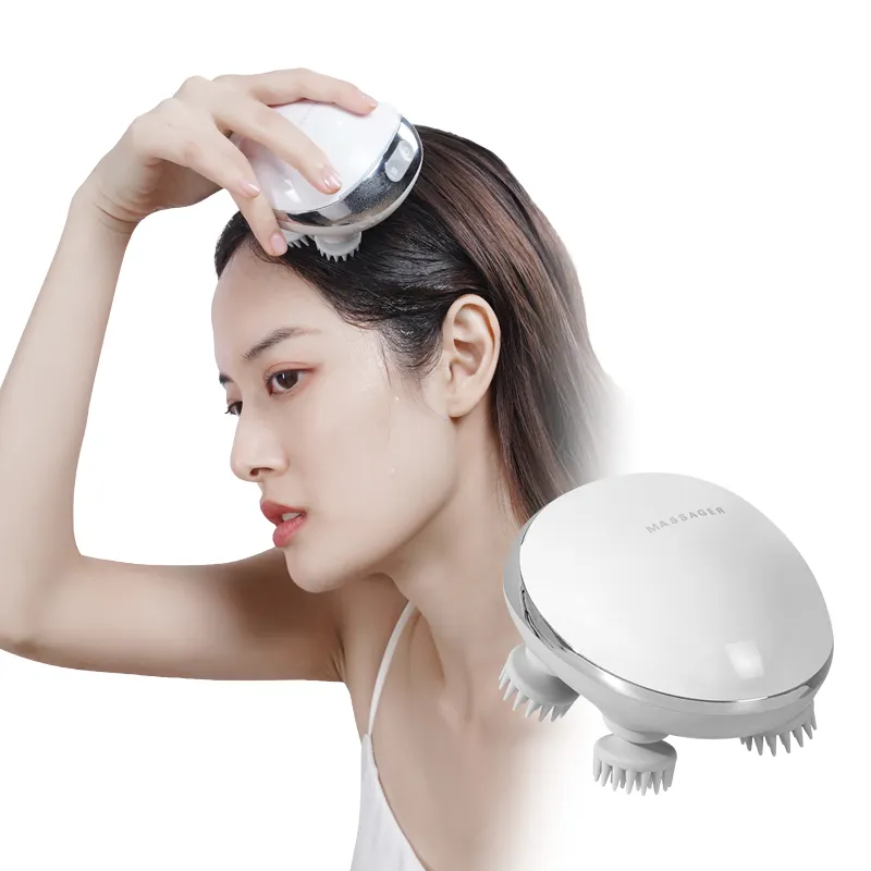 Hot Sale Electric Silicone Portable Vibrating Waterproof Scalp Massager Hand Held Head Massager