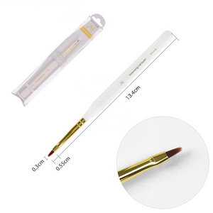 BW4-05 High Quality Nail Art Brush UV Nail Polish Glue Gel Brush with Imported Nylon Hair Resin Handle Wholesale