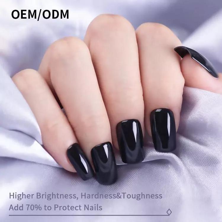 PJ9 OEM ODM high quality healthy top gel soak-off gel polish long lasting glossy diamond NO wipe top coat for nail art beauty