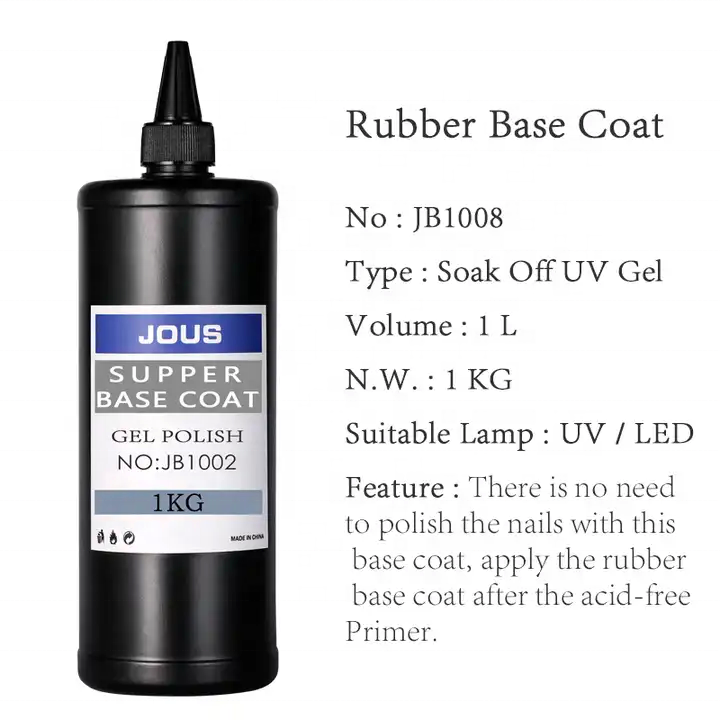 JOUS JB1008 Factory Raw Material Bulk Wholesale Super Shine Rubber Base Gel UV Gel Nail Polish Salon Supplier No Wipe Top C