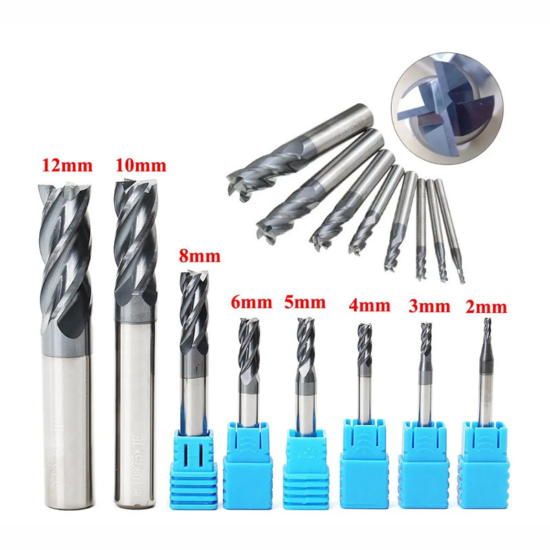 HRC65 Tungsten Micro Grain Carbide End Mills for Machine Tools