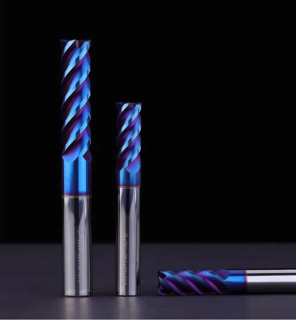 HRC65 Tungsten Micro Grain Carbide End Mills for Machine Tools