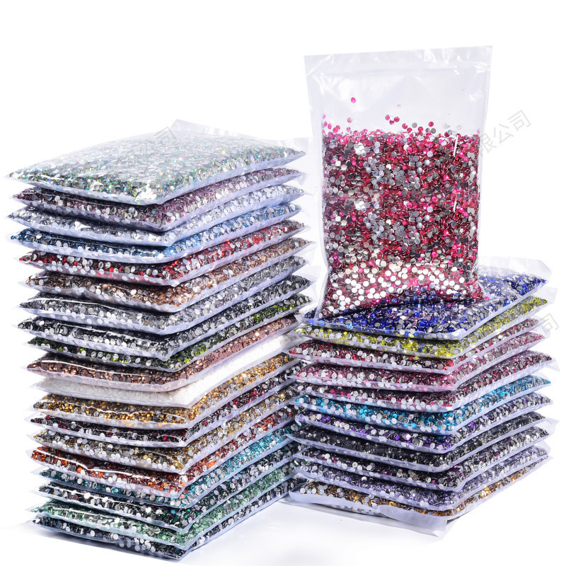 BWEAR Factory Wholesale 2mm 3mm 4mm 5mm AB Crystal colors Flat Back Resin Beads Non Hot fix Strass Glitters Rhinestone