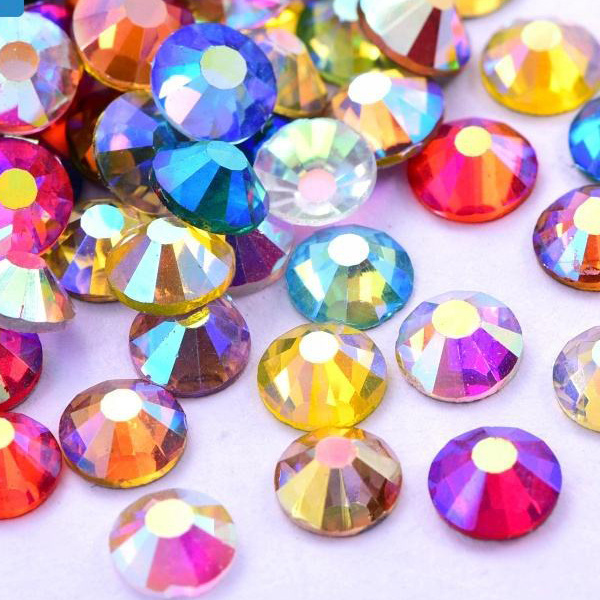 BWEAR Factory Wholesale 2mm 3mm 4mm 5mm AB Crystal colors Flat Back Resin Beads Non Hot fix Strass Glitters Rhinestone