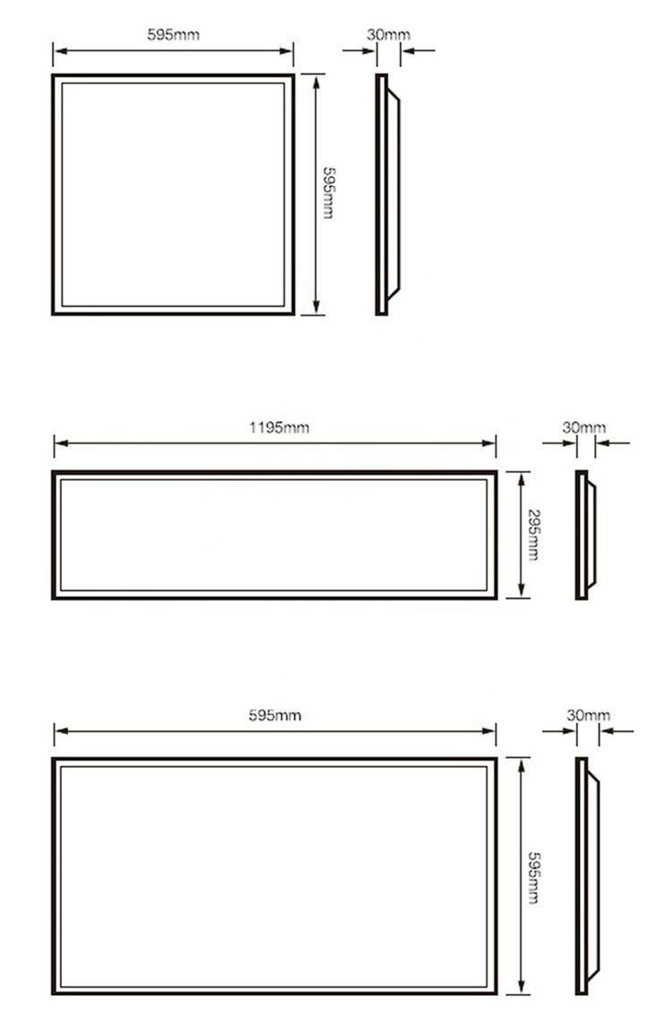 60x60cm  Square  Led Flat Panel Recessed Square Slim Led Panel Lights for Home, Office, Hotel Usage