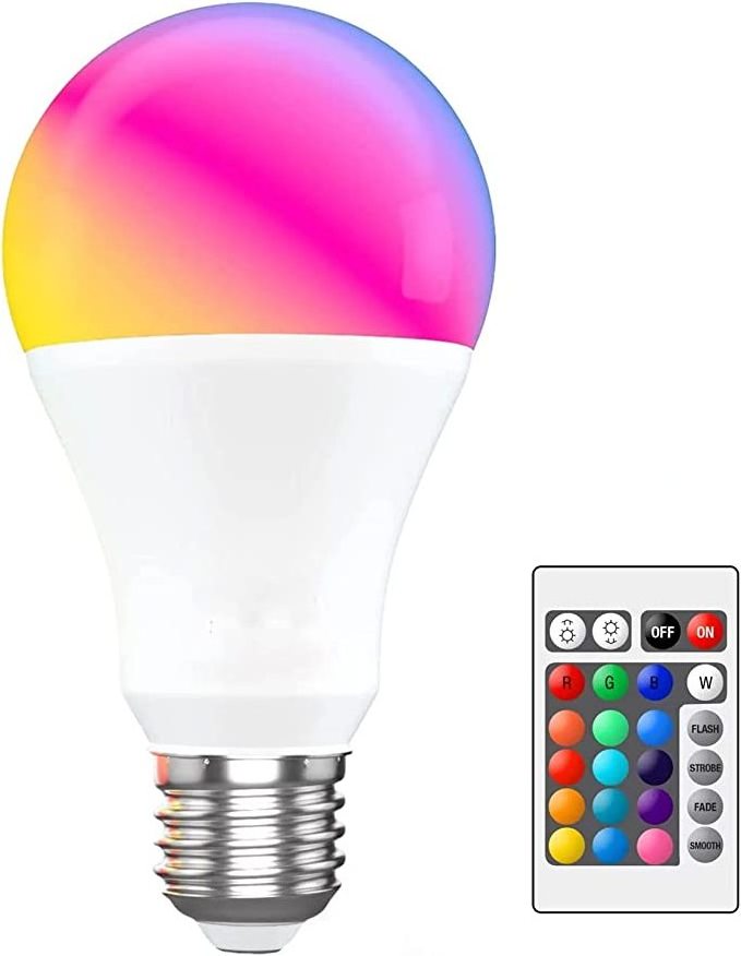 LED 12W E27 RGB 16 Multi Color Changing Light Bulb with Remote Control