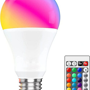 LED 12W E27 RGB 16 Multi Color Changing Light Bulb with Remote Control